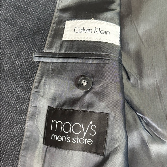 Calvin Klein Men’s 100% Wool 2 Button Fashion Blazer Gray 46R - Picture 4 of 8